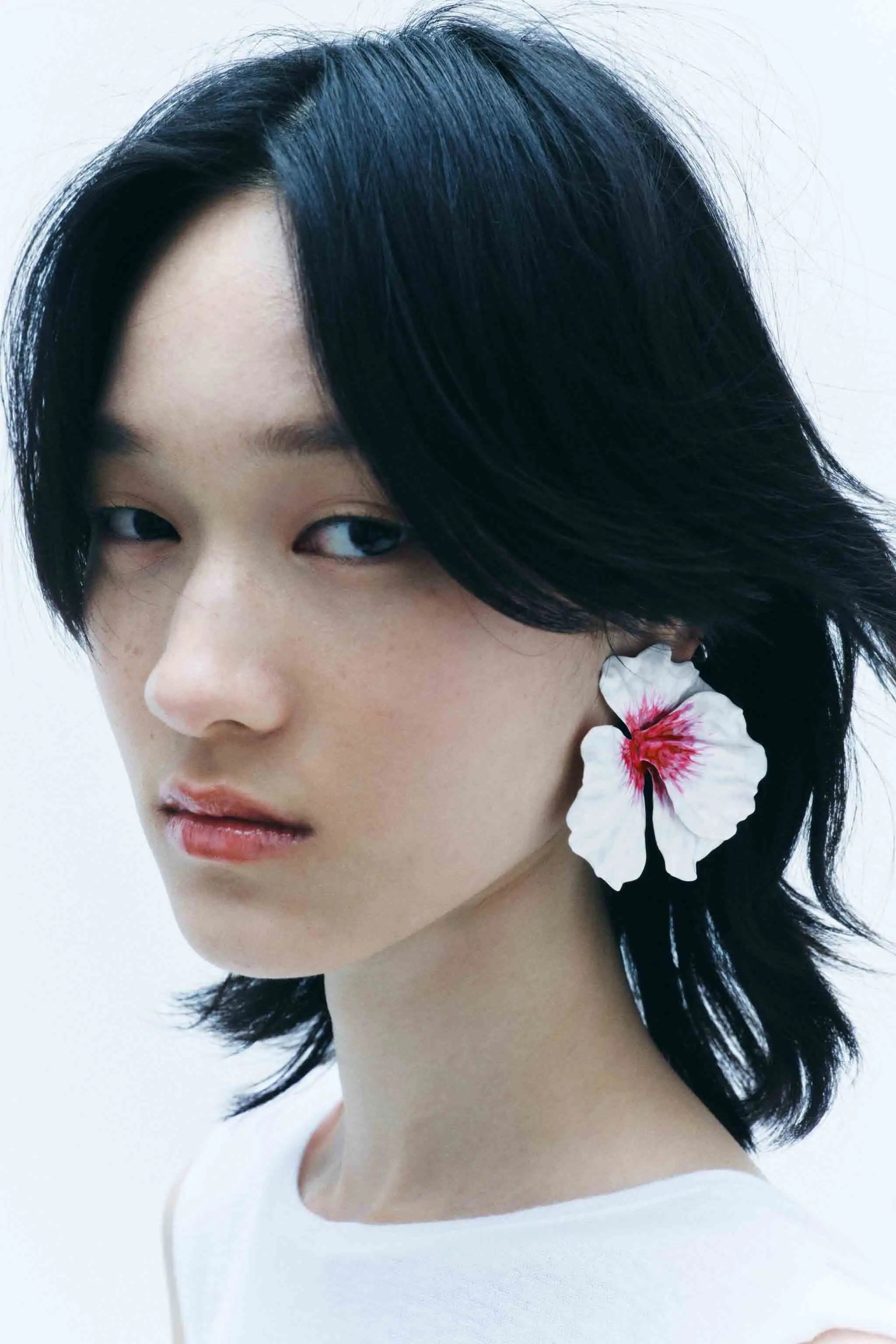 Fashion Bohemian Alloy Two Color Flower Petal Pattern Earring Stud for Women Beach Holiday Travel Girls Gift Party Jewelry