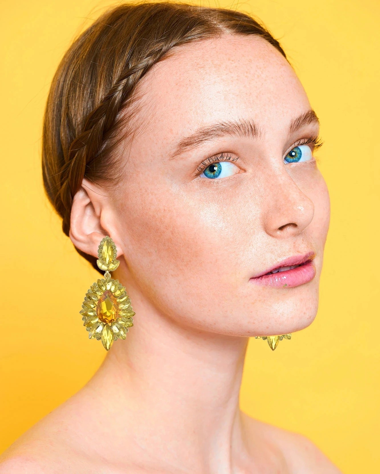 Korean Fashion Crystal Drop Earrings for Women Bridal Wedding Engagement Chandelier Earrings Valentine's Day Jewelry Gift