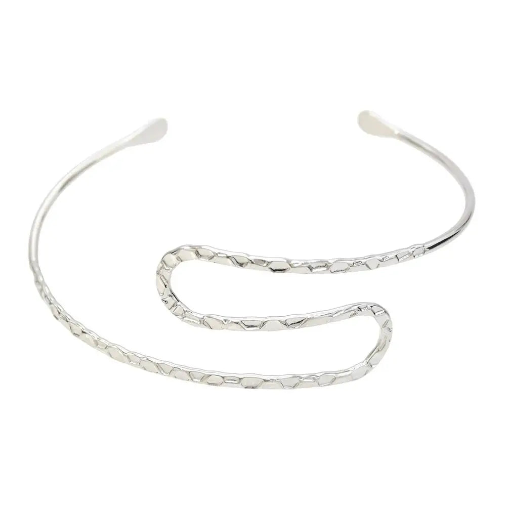 Unique Gold Color Egypt Swirl Snake Arm Cuff Armlet Armband Big Wide Bangle Bracelet Cuff Indian Jewelry Pulseiras Women Men