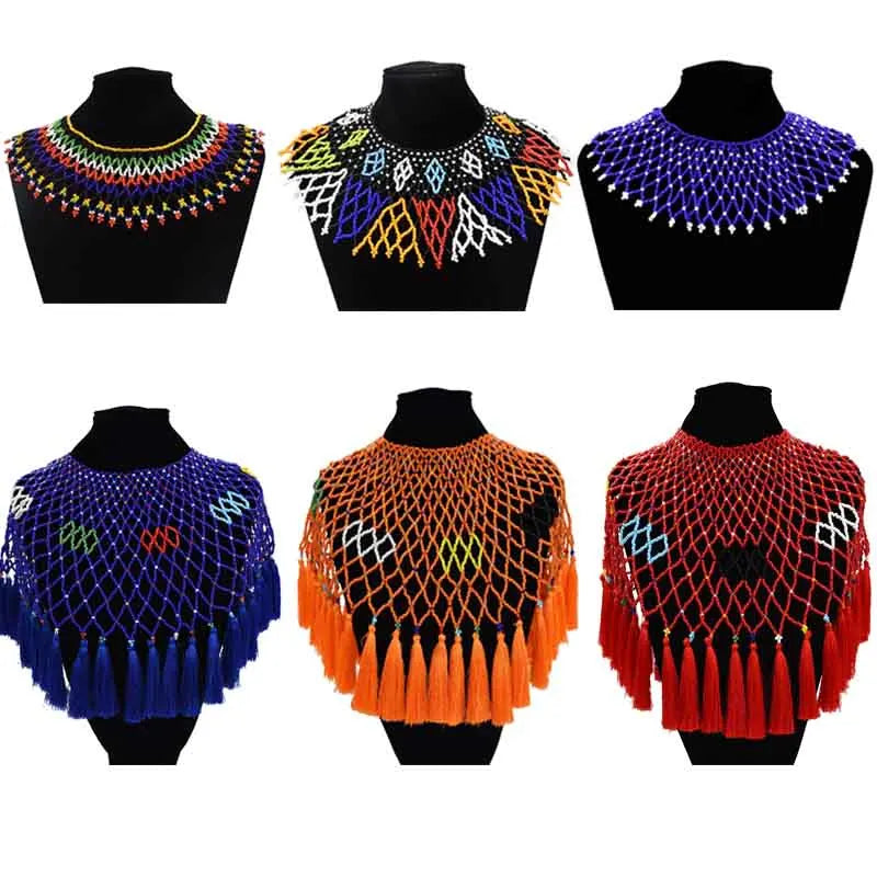 Ethnic African Big Chunky Bib Statement Choker